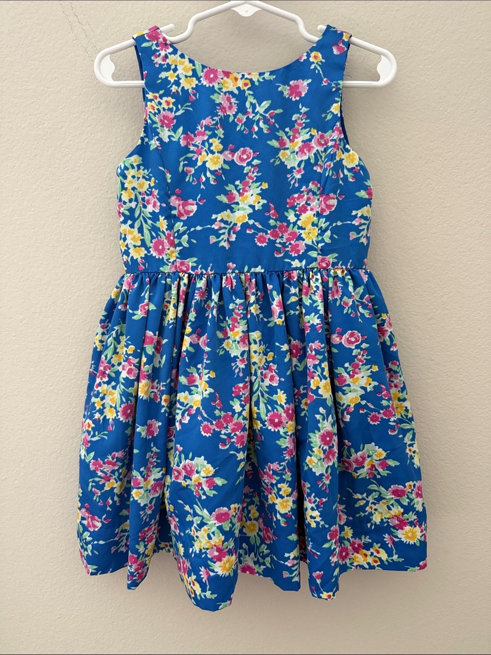 Polo by Ralph Lauren Blue Floral Sleeveless Dress Size‎ 3